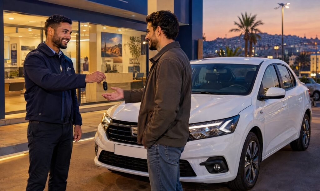 Remise des clés d'une Dacia Logan